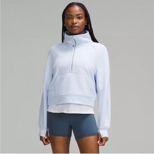 NWT Lululemon Scuba Oversized Half Zip pullover Windmill Light Blue women’s M/L